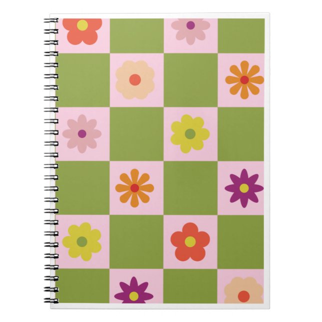 Retro Chequerboard Notebook (Front)