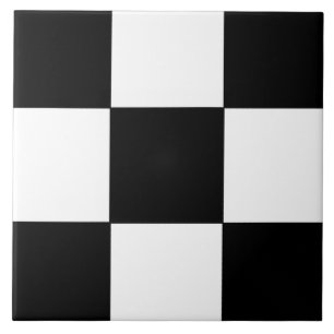 Retro Chequerboard Pattern Ceramic Tile