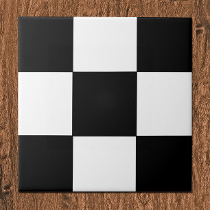 Retro Chequerboard Pattern Ceramic Tile