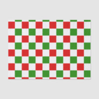 Retro Chequerboard Red and Green Christmas