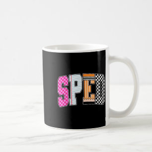 Retro Chequered Funny Sped Back To School Coffee Mug