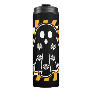 Retro Chequered Ghost Thermal Tumbler