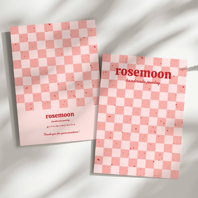  Retro Chequered Jewellry Card Red (Creator Uploaded)
