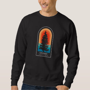 Retro Cherokee National Forest Tennessee Hiking Sweatshirt