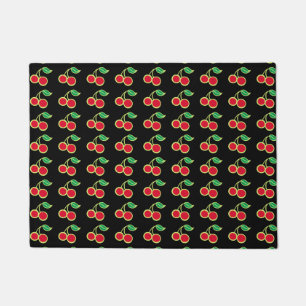Retro Cherries Doormat Rug