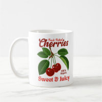 Retro Cherries Fruit Commercial Graphic Art Style