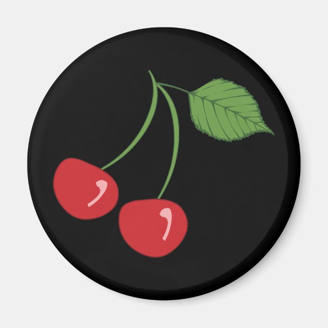 Retro Cherries Magnet (Front)