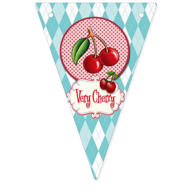 Retro Cherry Bunting. Bunting (Tenth Flag)