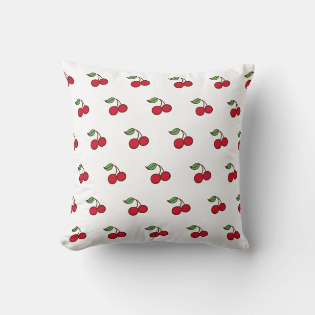 Retro Cherry Pillow (Front)
