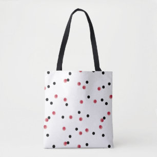 Retro Cherry Pop Mid-Century Dots Tote Bag