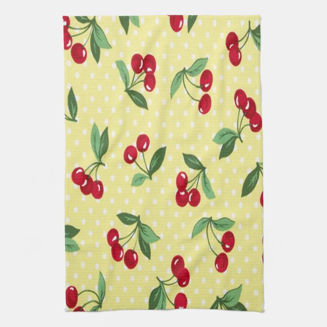 Retro Cherry Tea Towel Set (3) (Vertical)