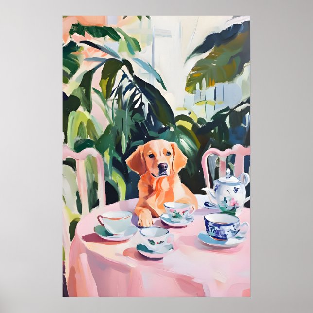 Retro Chesapeake Bay Retriever Poster, Chesapeake Poster (Front)