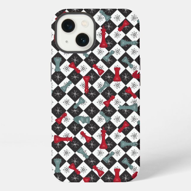 Retro Chess Board iPhone Case (Back)