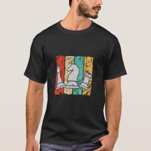 Retro Chess Lover Chess Piece Bishop Knight & Rook T-Shirt