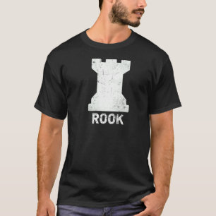 Retro Chess Piece Castle Chess Club Castle White C T-Shirt