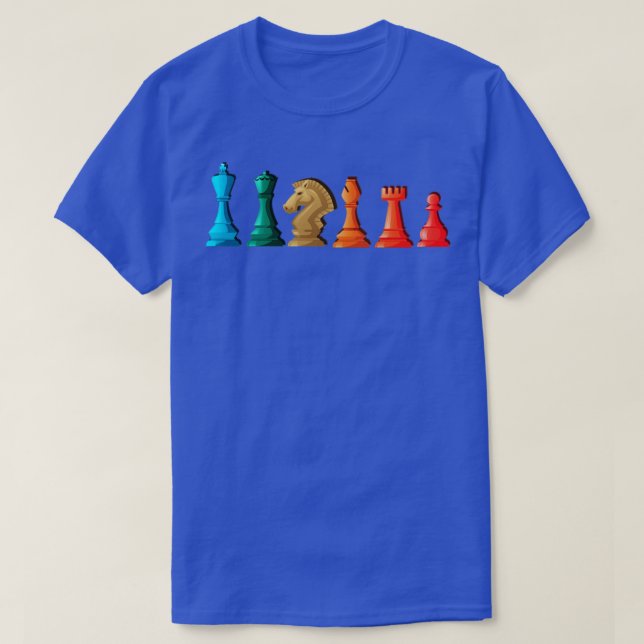 Retro Chessmen Chess T-Shirt (Design Front)