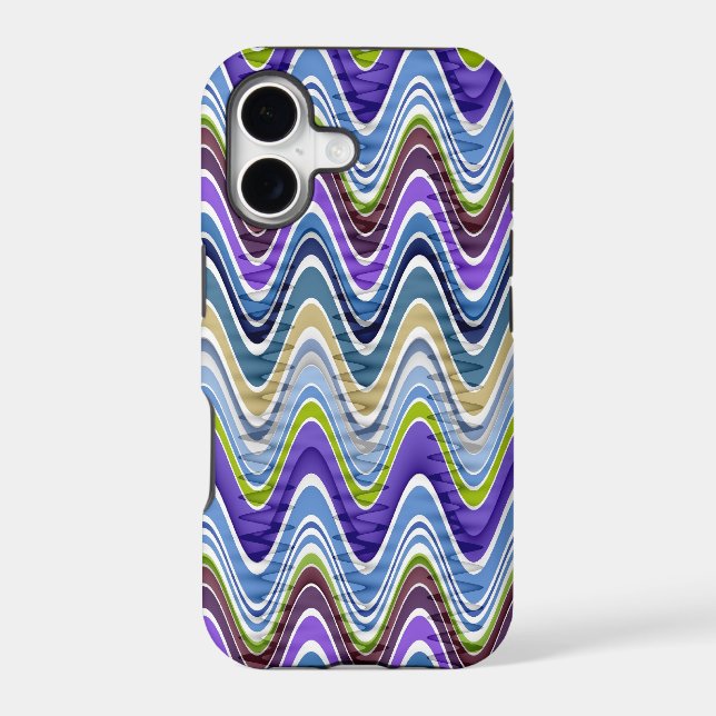 Retro Chevron and Wavy Stripes Pattern (Back)