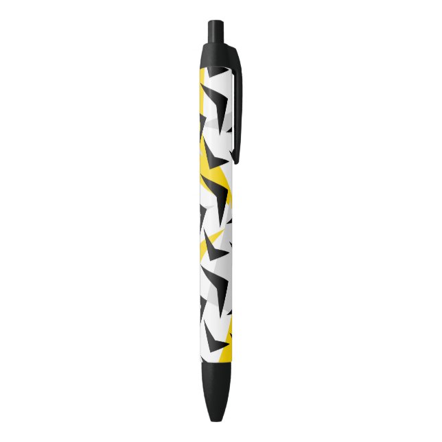 Retro Chevrons Black Ink Pen (Bottom (Vertical))