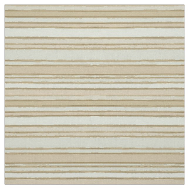 Retro Chic Beige Taupe Greige Stripes Pattern Fabric (Swatch)