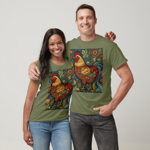 Retro chic boho chicken rooster T-Shirt