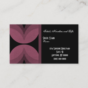 Retro Chic Business Card, Burgundy Wine Card