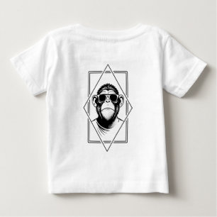 Retro-Chic Chimp Diamond – Geometry Meets Attitude Baby T-Shirt