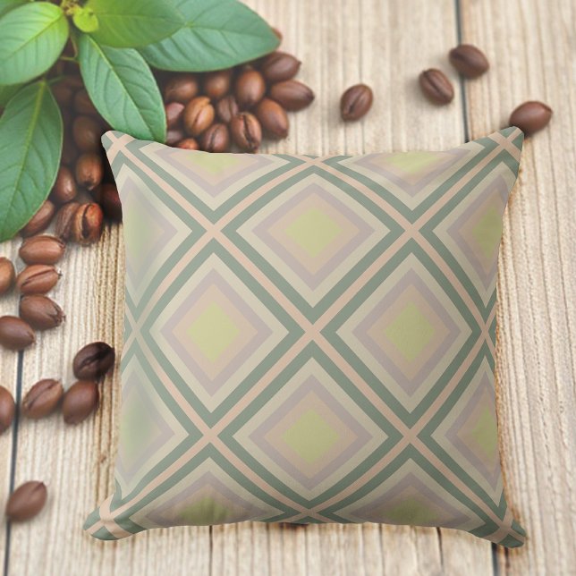 Retro Chic Geometric Lemon Pastel Cushion (Creator Uploaded)