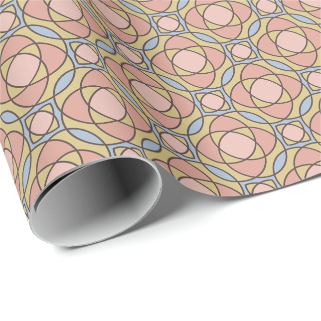 Retro Chic Geometric Professional Wrapping Paper (Roll Corner)