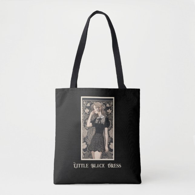 Retro Chic LBD Little Black Dress Tote Bag (Front)