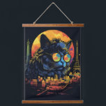 Retro Chic Pop Art Parisian Feline Hanging Tapestry<br><div class="desc">Whimsical kitty elegance meets the romance of the city of lights,  in vibrant,  playful splendour.</div>