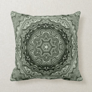 Retro Chic Pretty persian mandala flower marbled Cushion