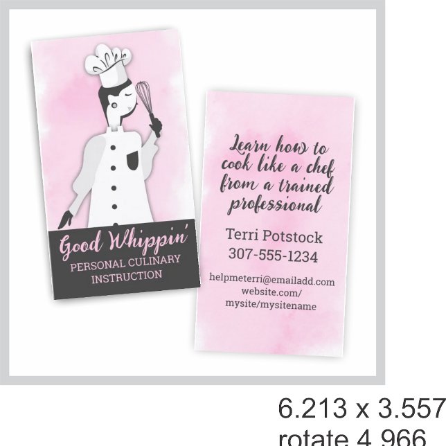 Retro chic whisk woman pastry chef catering baking business card (Creator Uploaded)