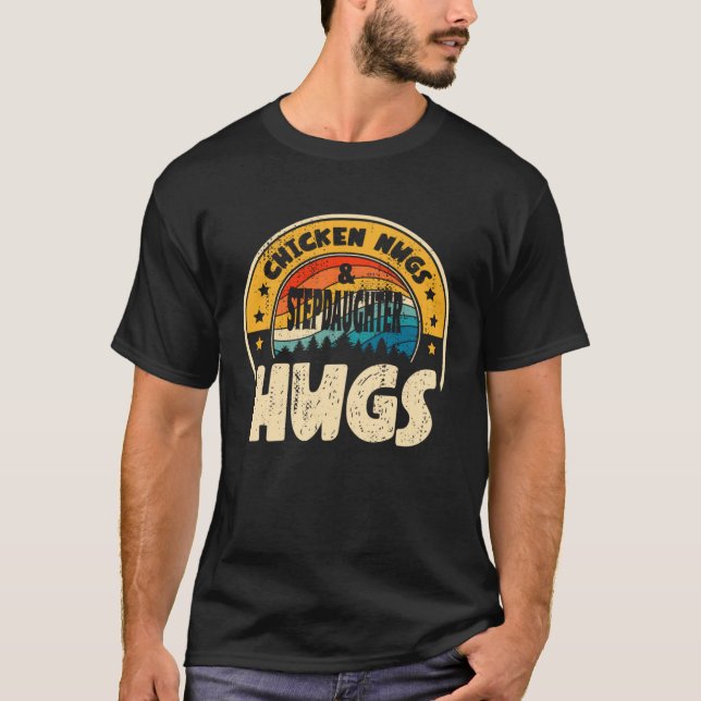 Retro Chicken Nugs Nuggets Foodies  Stepdaughter H T-Shirt (Front)