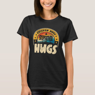 Retro Chicken Nugs Nuggets Foodies Stepfather Hug T-Shirt