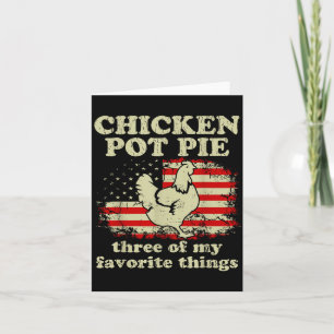 Retro Chicken T E Three Of My Favorite Things Funn Card