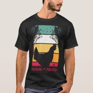 Retro Chicken Vintage Farm Animal Men Women Kids T-Shirt