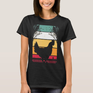 Retro Chicken Vintage Farm Animal Men Women Kids T-Shirt