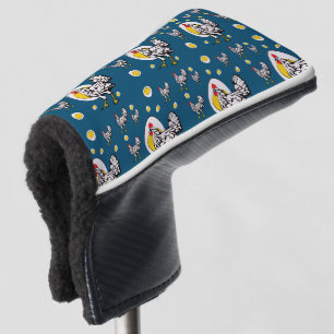 Retro Chickens Golf Head Cover