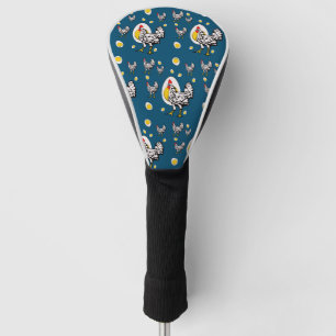 Retro Chickens Golf Head Cover