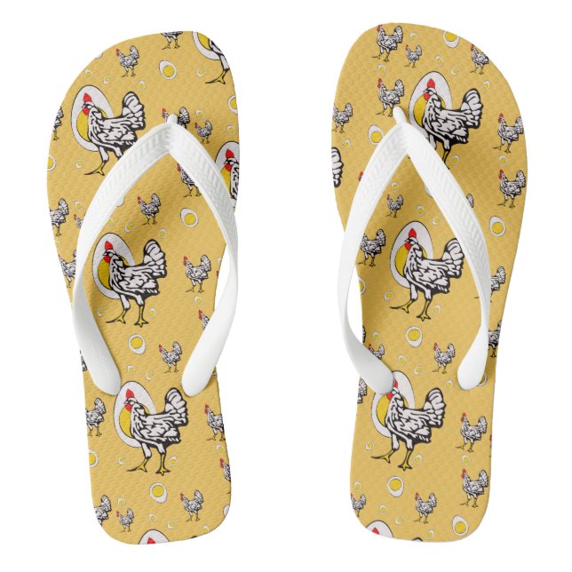 Retro Chickens Thongs (Footbed)