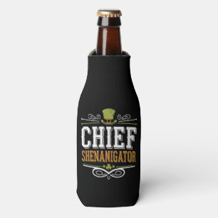 Retro Chief Shenanigator Lucky Leprechaun Hat  Bottle Cooler