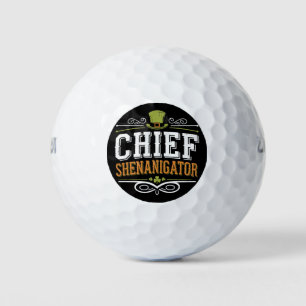 Retro Chief Shenanigator Lucky Leprechaun Hat Golf Balls