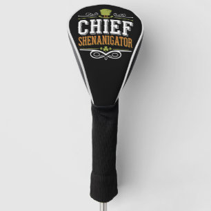 Retro Chief Shenanigator Lucky Leprechaun Hat Golf Head Cover