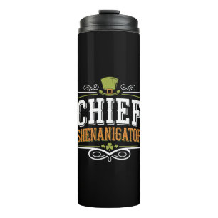 Retro Chief Shenanigator Lucky Leprechaun Hat  Thermal Tumbler