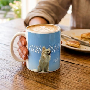 Retro Chihuahua Blue Sky Custom Dog Mum Mug