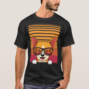 Retro Chihuahua Dog Sunglasses Aloha Beach T-Shirt