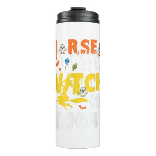 Retro Chihuahua Pumpkin Vintage Halloween Costume Thermal Tumbler