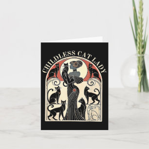 Retro Childless Cat Ladies Cat Karma Card