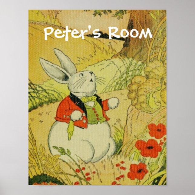 Retro Children's Illustration Editable text Poster (Front)