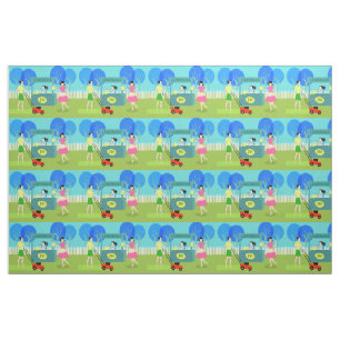 Retro Children's Lemonade Stand Fabric